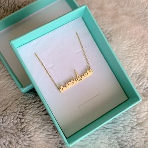 Paris Cityscape Gold Necklace